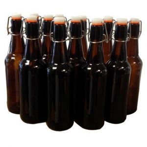 Amber Flip Top Bottles 750ml - Case 12