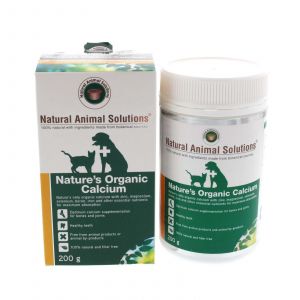 Natures Organic Calcium Dog Cat Bones and Joints 200g Natural Animal Solutions