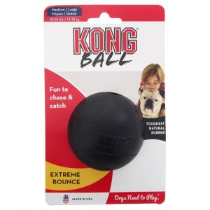 KONG Extreme Ball Medium Large 13-30kg Dogs Tough Natural Rubber Power Chewers