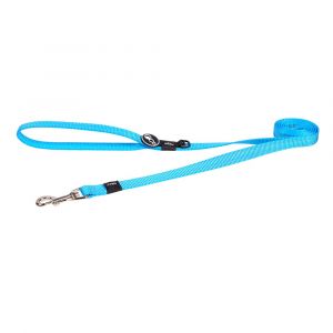 Rogz Utility Snake Fixed Dog Lead For Medium Dogs Turquoise Reflective Safety