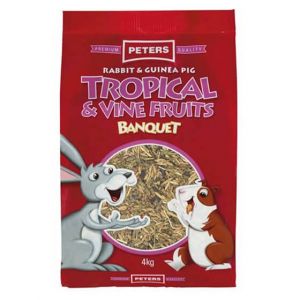 Rabbit & Guinea Pig Tropical & Vine Fruit Banquet Pet Food 4kg Premium Quality