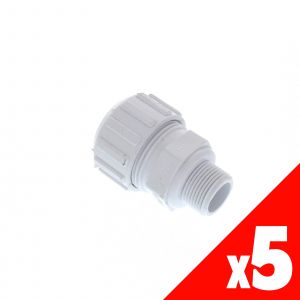 Vinidex Adapter PVC 20mm Male Flow Compression 135-07 Pressure Pipe Fitting EACH PK5