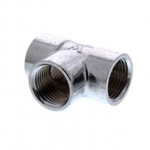 Tee Chrome Plated Brass Fitting 1/2 Inch Plumbing Water Irrigation
