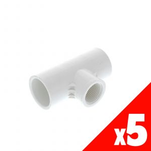 Tee Faucet PVC 25mm x 3/4 Inch 402-131 Pressure Pipe Fitting Plumbing Water EACH PK5