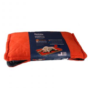 Dog Bed Cat Self Warming Pad Red/Charcoal Medium/Large Petlife Odour Resistant