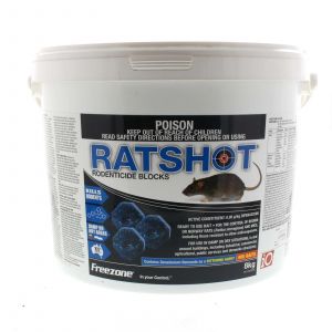 iO Rat Shot Bait Blue Ratshot Block Damp or Dry Use Difenacoum Freezone 8kg