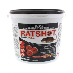 Rat Shot Bait Ratshot Rapid Kill Red Block Damp or Dry Use Brodifacoum 2kg