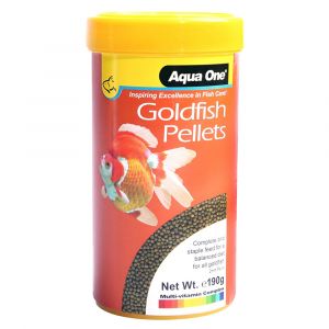 AQUA ONE Goldfish Pellet Fish Food 2mm 190g