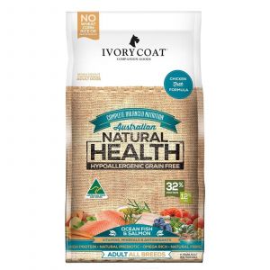Ivory Coat Dog Food Ocean Fish & Salmon 13Kg Premium Quality Natural Health