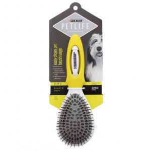 Professional Easy Clean Dog Hair Pin Brush Large Purina Petlife