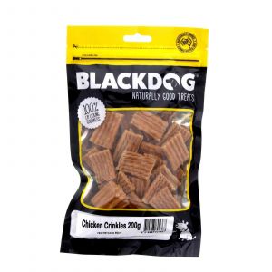 Chicken Crinkles 200g Dog Food Treat Blackdog High Protein Tasty Chewy Healthy