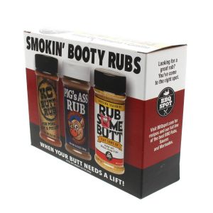 Smokin' Booty Gift Pack Shaker Jars 6.5oz 3 Pack Barbecue BBQ Barbeque Sauce
