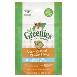GREENIES Feline Dental Treats Oven Roast Chicken - 60g 