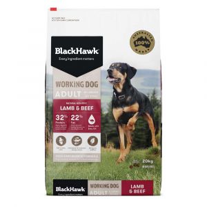 Black Hawk Working Dog All Breeds Lamb & Beef 20kg