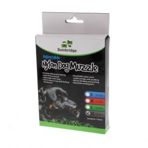 Dog Muzzle Nylon XL Bainbridge Quick Fitting Quick Release Buckle Soft Safe