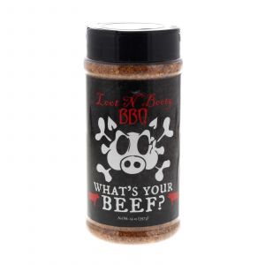 Loot N' Booty What's Your Beef Rub Jar 14oz Seasoning Barbeque BBQ Flavouring