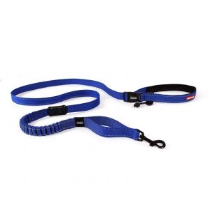Ezydog Road Runner Dog Leash 25 Inch Blue Extendable Soft Shock Absorption
