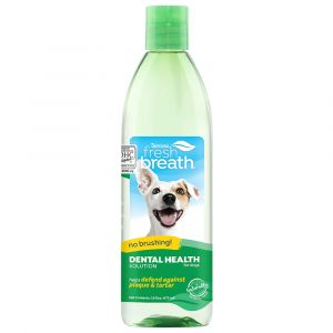 Fresh Breath Water Oral Care 473ml Tropiclean Healthy Pet Treatment