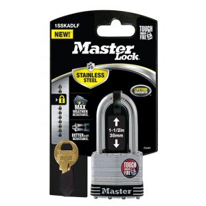 Master Lock Stainless Steel Laminated 44mm Body Shackle 38mm Security Protection