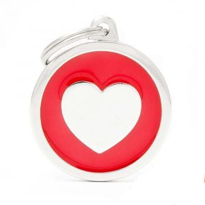 Dog Tag Mf Classic Heart Red