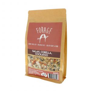 FORAGE Cockatoo, Galah & Corella Bird Seed Food Mix - 500g