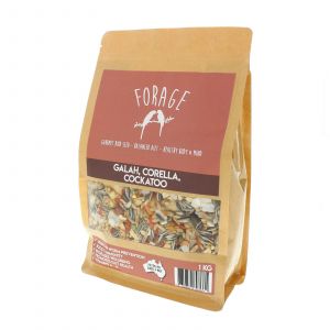 Forage Cockatoo, Galah & Corella 1kg Bird Food Mix Millet Seed Australian Made