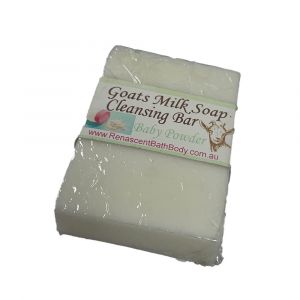 Renascent Goats Milk Soap Bar Baby Powder