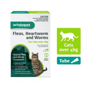 Flea Heartworm & Worm Cat Over 4Kg 3Pk