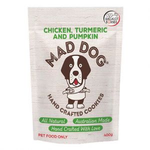 Wagalot Mad Dog Cookies Chicken, Pumpkin & Turmeric 400g Healthy Dog Treats