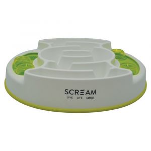 Dog Bowl Scream Slow Feed Puzzle Loud Green 27Cm