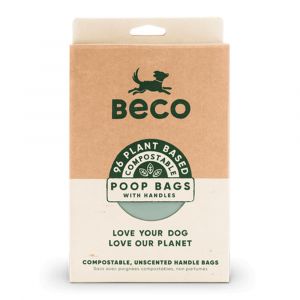 Beco Compostable Dog Poop Bags with Handles 96 Pack