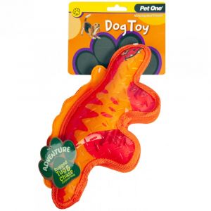 Dog Toy Squeaky Dinosaur Red 30Cm Kongs