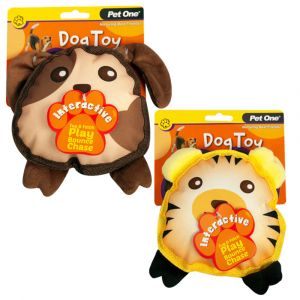 Pet One Dog Toy Interactive Squeaky Assorted 19cm