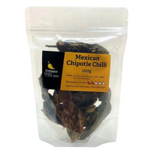 Poblano Mexican Chipotle Dry Chillies Heat Factor 2/5 100G