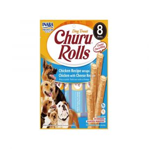 Dog Treat Churu Rolls Chicken W/Cheese Wrap 96G