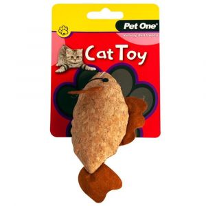 Pet One Cat Toy Plush Cork Fish 12cm