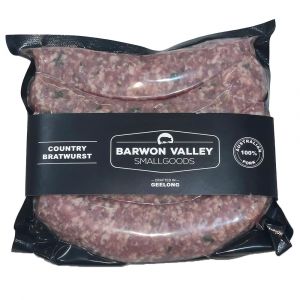 BARWON VALLEY SMALL GOODS Country Bratwurst Sausages