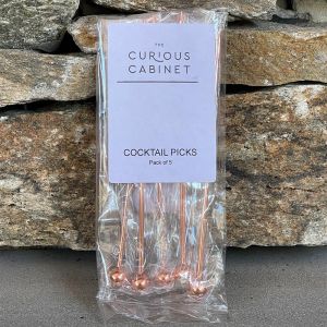 The Curious Cabinet Copper Coloured Cocktail Picks 5 Pack