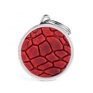 My Family Dog Tag Bronx Red Leather