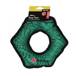 PET ONE Active Tuff Squeaky Nut Dog Toy - Green