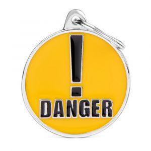 My Family Dog Tag Danger Charm