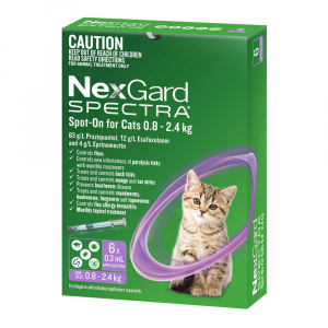 NEXGARD Sepctra Spot-On for Small Cats 0.8 - 2.4kgs - 6 Pack