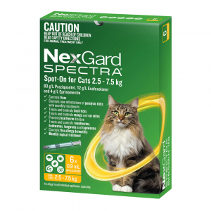 NEXGARD Sepctra Spot-On for Small Cats 2.5 - 7.5kgs - 6 Pack