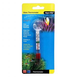 Aquarium Glass Thermometer 10306 Fish Tank Aqua One Floating Or Fixed Accurate