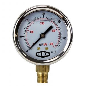 Water and Air Pressure Gauge New 1/4&quot; Brass BSPT Thread 0 - 58psi / 400kpa