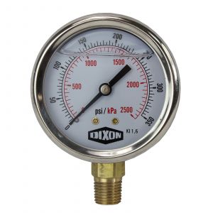 Water and Air Pressure Gauge New 1/4" Brass BSPT Thread 0 - 350psi/2500kpa