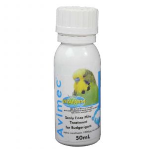 Vetafarm Avimec Scaly Face Mite Treatment for Budgerigars Bird Aviary 50ml