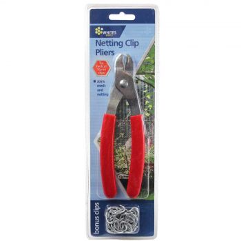 Netting Clip Pliers for 16mm Clips Includes Starter Clips 12405 Whites Wires