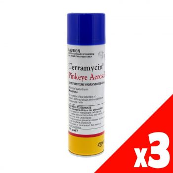 Terramycin Pinkeye Aerosol 125g Pfizer Non-CFC Propellant Animal Health PK3