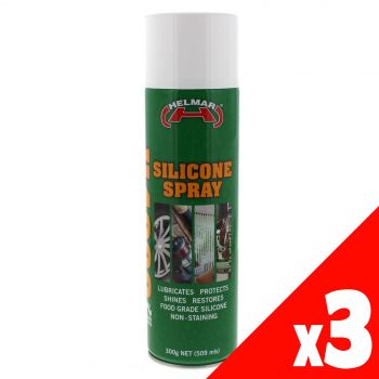 Silicone Spray Lubricant Protect Shine Restore 300g Aerosol Spray Can PK3